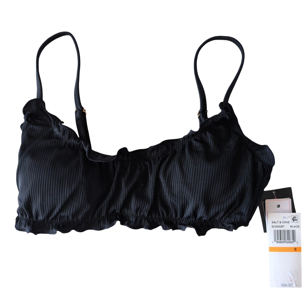 Black Ribbed Bralette